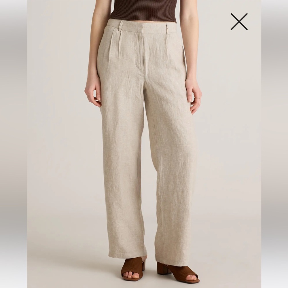 100% European Linen Pleated Trouser
